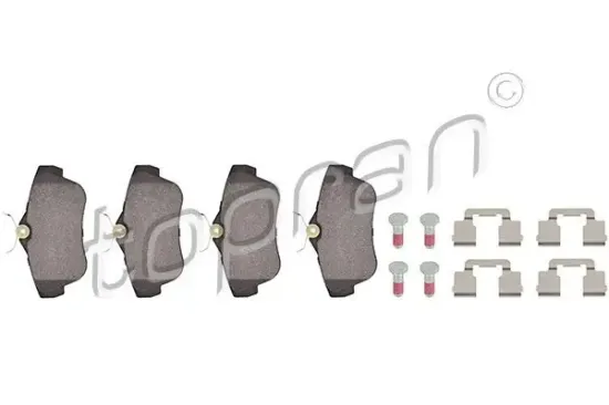 Bremsbelagsatz, Scheibenbremse Hinterachse TOPRAN 722 494 Bild Bremsbelagsatz, Scheibenbremse Hinterachse TOPRAN 722 494