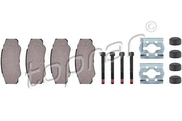 Bremsbelagsatz, Scheibenbremse Hinterachse TOPRAN 721 243