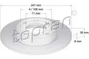 Bremsscheibe TOPRAN 721 182