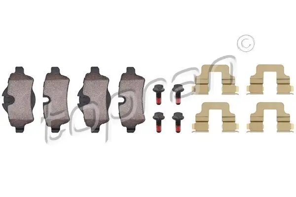Bremsbelagsatz, Scheibenbremse Hinterachse TOPRAN 501 718