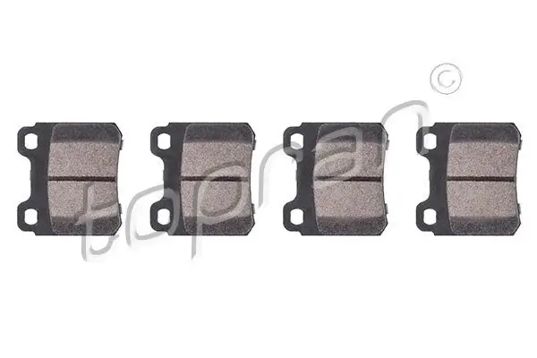 Bremsbelagsatz, Scheibenbremse Hinterachse TOPRAN 202 448