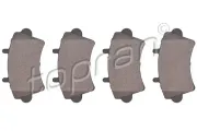 Bremsbelagsatz, Scheibenbremse Vorderachse TOPRAN 207 088