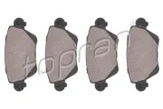 Bremsbelagsatz, Scheibenbremse Hinterachse TOPRAN 301 959