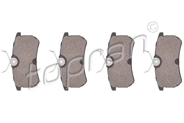 Bremsbelagsatz, Scheibenbremse Hinterachse TOPRAN 301 420