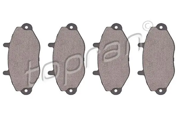 Bremsbelagsatz, Scheibenbremse Vorderachse TOPRAN 300 637