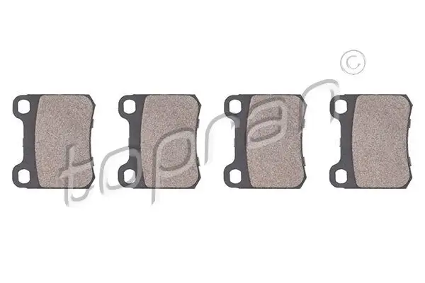 Bremsbelagsatz, Scheibenbremse Hinterachse TOPRAN 400 417