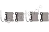 Bremsbelagsatz, Scheibenbremse Hinterachse TOPRAN 400 692