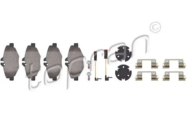 Bremsbelagsatz, Scheibenbremse Vorderachse TOPRAN 401 432