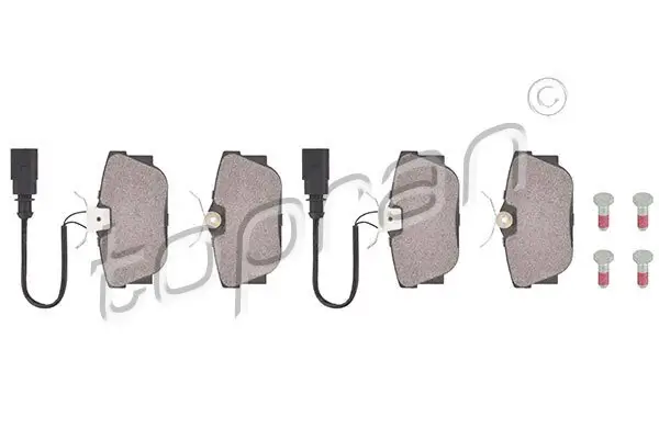 Bremsbelagsatz, Scheibenbremse Hinterachse TOPRAN 109 473