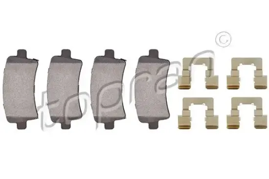 Bremsbelagsatz, Scheibenbremse Hinterachse TOPRAN 207 651 Bild Bremsbelagsatz, Scheibenbremse Hinterachse TOPRAN 207 651