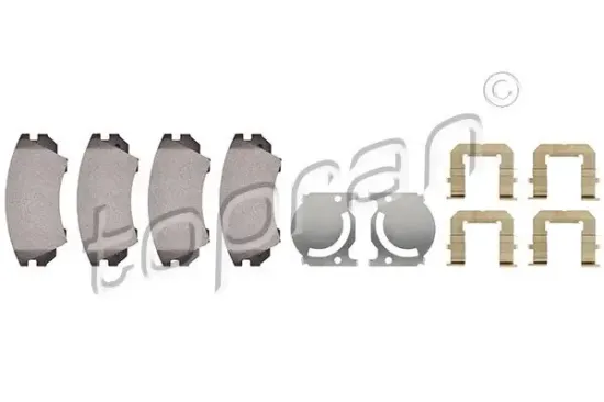 Bremsbelagsatz, Scheibenbremse Vorderachse TOPRAN 207 650 Bild Bremsbelagsatz, Scheibenbremse Vorderachse TOPRAN 207 650