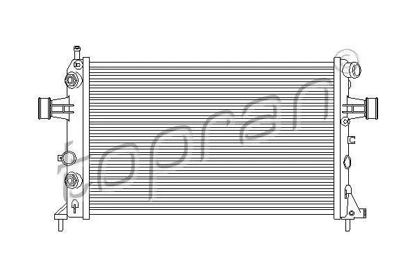 Kühler, Motorkühlung TOPRAN 206 972