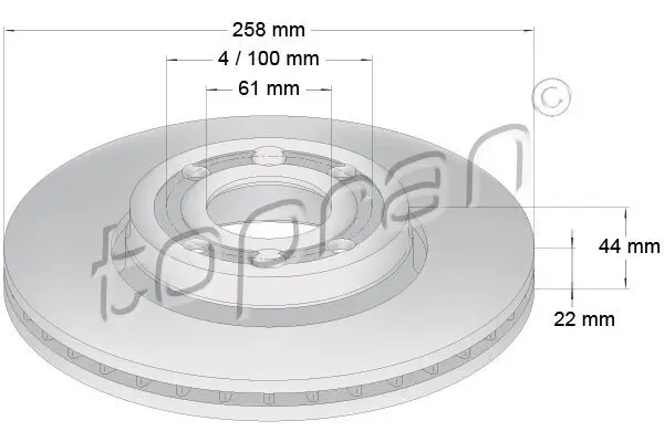 Bremsscheibe TOPRAN 701 203