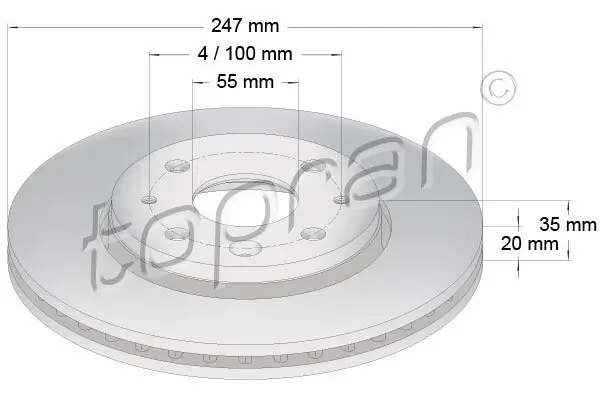 Bremsscheibe TOPRAN 722 457