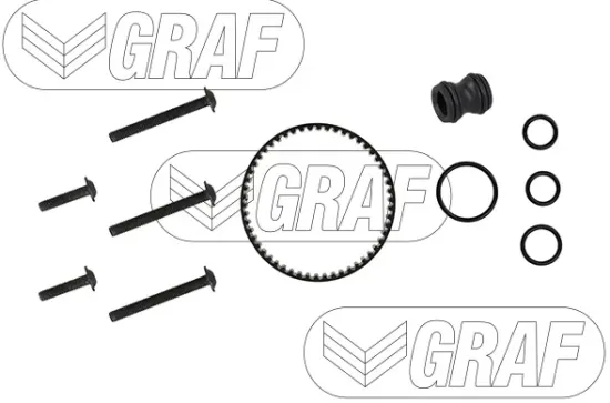 Wasserpumpe + Zahnriemensatz GRAF PA1359A Bild Wasserpumpe + Zahnriemensatz GRAF PA1359A