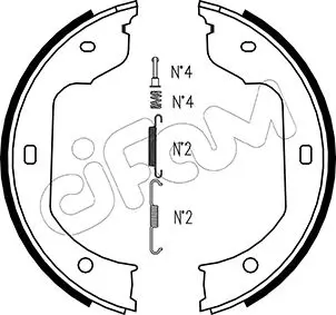 Bremsbackensatz, Feststellbremse Hinterachse CIFAM 153-019K Bild Bremsbackensatz, Feststellbremse Hinterachse CIFAM 153-019K