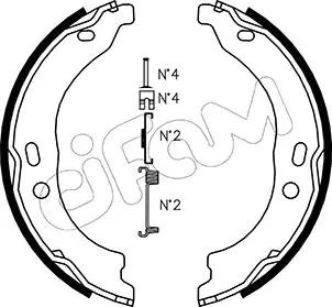 Bremsbackensatz, Feststellbremse Hinterachse CIFAM 153-095K