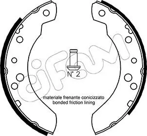 Bremsbackensatz Hinterachse CIFAM 153-115 Bild Bremsbackensatz Hinterachse CIFAM 153-115