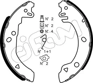 Bremsbackensatz Hinterachse CIFAM 153-118K Bild Bremsbackensatz Hinterachse CIFAM 153-118K