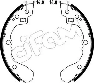 Bremsbackensatz Hinterachse CIFAM 153-217 Bild Bremsbackensatz Hinterachse CIFAM 153-217