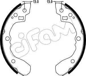 Bremsbackensatz Hinterachse CIFAM 153-220 Bild Bremsbackensatz Hinterachse CIFAM 153-220