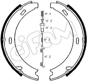 Bremsbackensatz, Feststellbremse Hinterachse CIFAM 153-234K Bild Bremsbackensatz, Feststellbremse Hinterachse CIFAM 153-234K