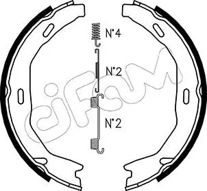 Bremsbackensatz, Feststellbremse Hinterachse CIFAM 153-245K