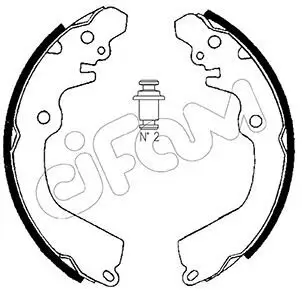 Bremsbackensatz Hinterachse CIFAM 153-257 Bild Bremsbackensatz Hinterachse CIFAM 153-257