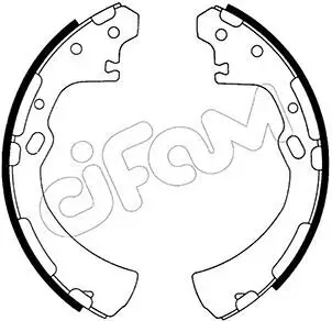 Bremsbackensatz Hinterachse CIFAM 153-279