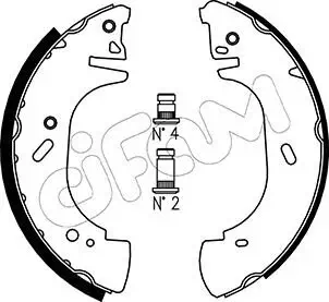 Bremsbackensatz Hinterachse CIFAM 153-313 Bild Bremsbackensatz Hinterachse CIFAM 153-313