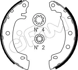 Bremsbackensatz Hinterachse CIFAM 153-353