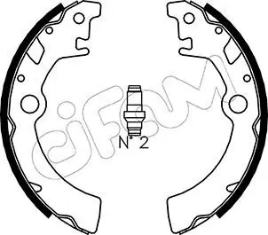 Bremsbackensatz Hinterachse CIFAM 153-400 Bild Bremsbackensatz Hinterachse CIFAM 153-400