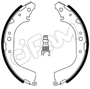 Bremsbackensatz Hinterachse CIFAM 153-421 Bild Bremsbackensatz Hinterachse CIFAM 153-421