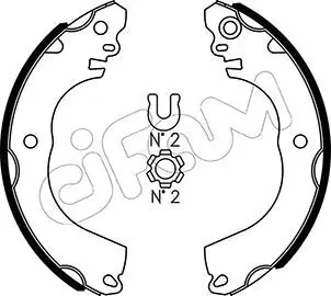 Bremsbackensatz Hinterachse CIFAM 153-509 Bild Bremsbackensatz Hinterachse CIFAM 153-509