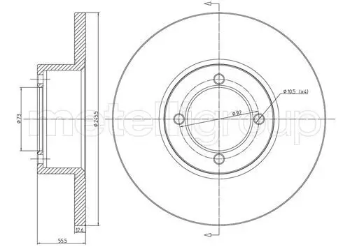 Bremsscheibe Vorderachse CIFAM 800-022 Bild Bremsscheibe Vorderachse CIFAM 800-022