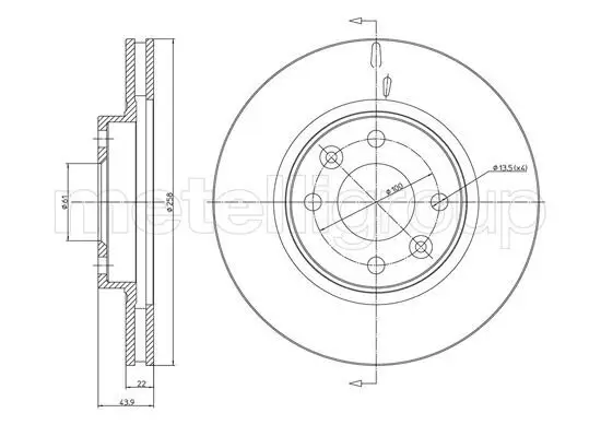 Bremsscheibe Vorderachse CIFAM 800-1504C Bild Bremsscheibe Vorderachse CIFAM 800-1504C