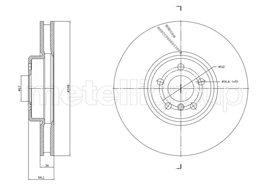 Bremsscheibe CIFAM 800-1868C