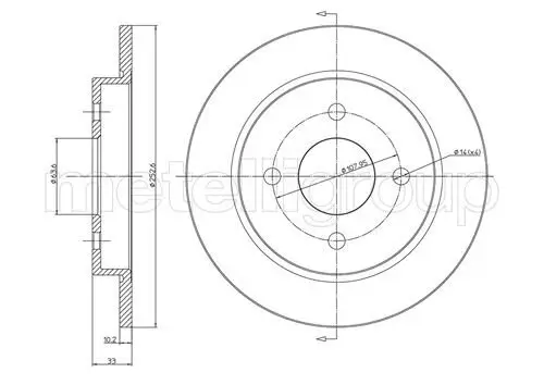 Bremsscheibe Hinterachse CIFAM 800-542C
