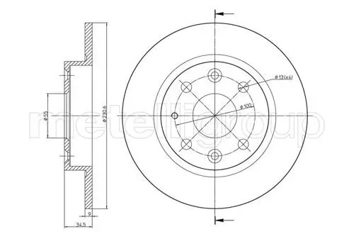 Bremsscheibe Hinterachse CIFAM 800-664 Bild Bremsscheibe Hinterachse CIFAM 800-664