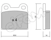 Bremsbelagsatz, Scheibenbremse Hinterachse CIFAM 822-002-0