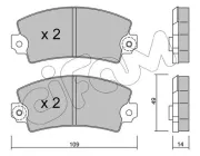 Bremsbelagsatz, Scheibenbremse Vorderachse CIFAM 822-005-1