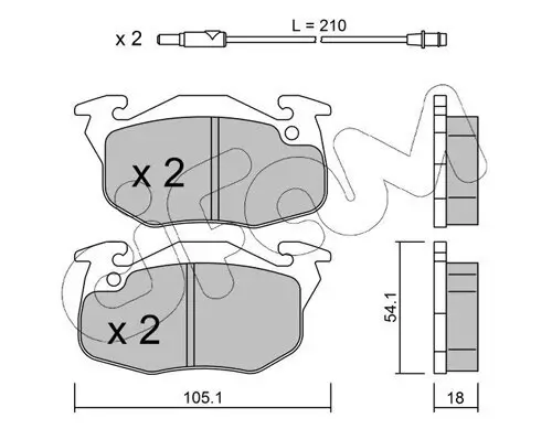 Bremsbelagsatz, Scheibenbremse CIFAM 822-037-0