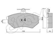 Bremsbelagsatz, Scheibenbremse Vorderachse CIFAM 822-050-2