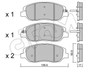 Bremsbelagsatz, Scheibenbremse CIFAM 822-1031-0