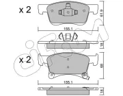 Bremsbelagsatz, Scheibenbremse Vorderachse CIFAM 822-1035-0