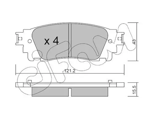 Bremsbelagsatz, Scheibenbremse CIFAM 822-1041-0