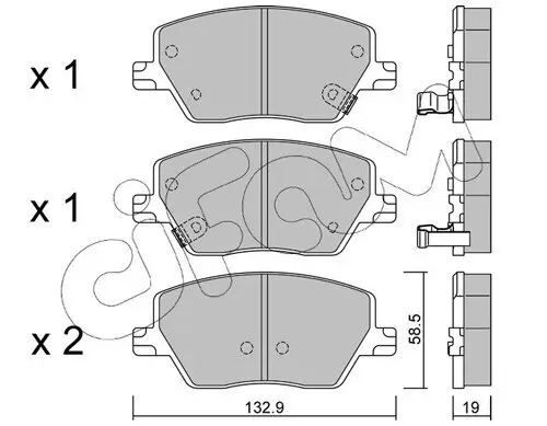 Bremsbelagsatz, Scheibenbremse CIFAM 822-1103-0 Bild Bremsbelagsatz, Scheibenbremse CIFAM 822-1103-0