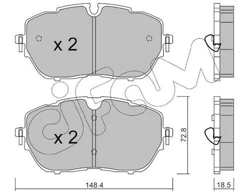 Bremsbelagsatz, Scheibenbremse CIFAM 822-1105-0