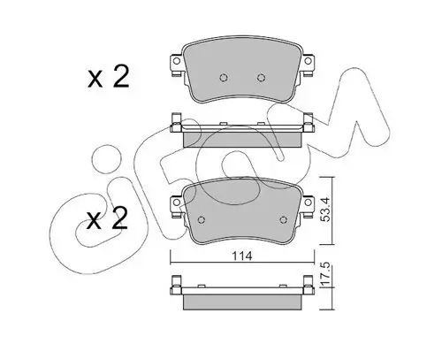 Bremsbelagsatz, Scheibenbremse Hinterachse CIFAM 822-1108-0