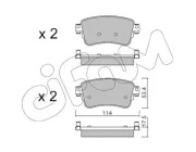 Bremsbelagsatz, Scheibenbremse Hinterachse CIFAM 822-1108-0